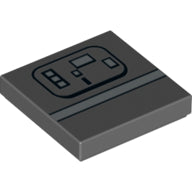 LEGO® Tegel met Motief Donker Blauwachtig Grijs 3068pb0849
