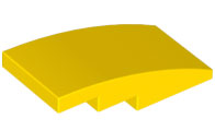 LEGO® los onderdeel Dakpan Gebogen in kleur Geel 93606