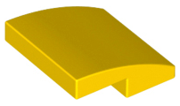 LEGO® los onderdeel Dakpan Gebogen in kleur Geel 15068