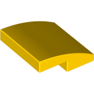 LEGO® los onderdeel Dakpan Gebogen in kleur Geel 15068
