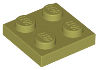 Plaatje in Gallery viewer laden, LEGO® los onderdeel Plaat Algemeen in kleur Olijfgroen 3022