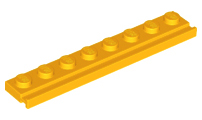 Plaatje in Gallery viewer laden, LEGO® los onderdeel Plaat Aangepast Helder Licht Oranje 4510
