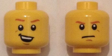 Plaatje in Gallery viewer laden, LEGO® los onderdeel Hoofd in kleur Geel 3626cpb1345