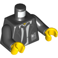 Plaatje in Gallery viewer laden, LEGO® los onderdeel Lijf met Motief Zwart 973pb2012c01