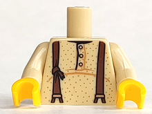Plaatje in Gallery viewer laden, LEGO® los onderdeel Lijf met Motief Geelbruin 973pb1775c01