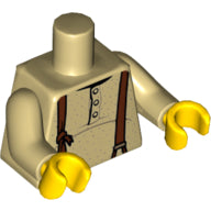 Plaatje in Gallery viewer laden, LEGO® los onderdeel Lijf met Motief Geelbruin 973pb1775c01