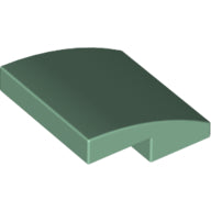 Plaatje in Gallery viewer laden, LEGO® los onderdeel Dakpan Gebogen in kleur Zandgroen 15068