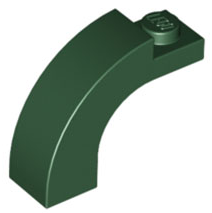 LEGO® los onderdeel Steen Boog in kleur Donkergroen 6005