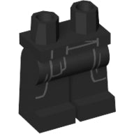 Plaatje in Gallery viewer laden, LEGO® los onderdeel Benen met Motief Zwart 970c00pb0331