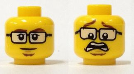 LEGO® los onderdeel Hoofd in kleur Geel 3626pb1118