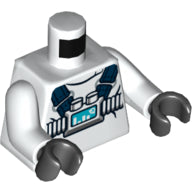 LEGO® los onderdeel Lijf met Motief Wit 973pb1689c01