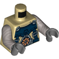 Plaatje in Gallery viewer laden, LEGO® los onderdeel Lijf met Motief Geelbruin 973pb2008c01