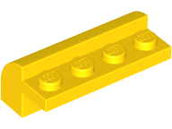 LEGO® los onderdeel Dakpan Gebogen in kleur Geel 6081