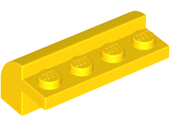 Plaatje in Gallery viewer laden, LEGO® los onderdeel Dakpan Gebogen in kleur Geel 6081