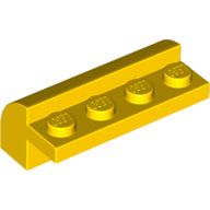 LEGO® los onderdeel Dakpan Gebogen in kleur Geel 6081