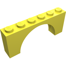 Plaatje in Gallery viewer laden, LEGO® los onderdeel Steen Boog Helder Lichtgeel 12939