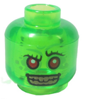 LEGO® onderdeel Hoofd Doorschijnend Helder Groen 3626cpb1342