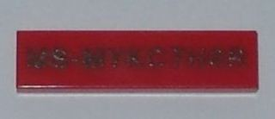 LEGO® los onderdeel Tegel met Motief Rood 2431pb0325