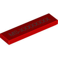 Plaatje in Gallery viewer laden, LEGO® los onderdeel Tegel met Motief Rood 2431pb0325