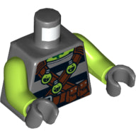 Plaatje in Gallery viewer laden, LEGO® Lijf met Motief Donker Blauwachtig Grijs 973pb1989c01