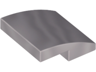 LEGO® los onderdeel Dakpan Gebogen in kleur Zilver 15068