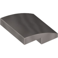 Plaatje in Gallery viewer laden, LEGO® los onderdeel Dakpan Gebogen in kleur Zilver 15068