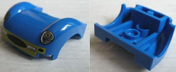 LEGO® los onderdeel Spatbord met Motief Blauw 18051pb001