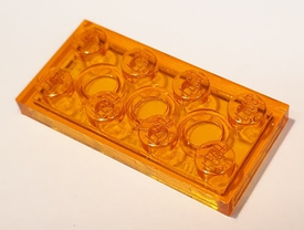 LEGO® los onderdeel Plaat Algemeen Doorzichtig Oranje 3020