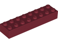 LEGO® los onderdeel Steen in kleur Donkerrood 3007