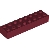 Plaatje in Gallery viewer laden, LEGO® los onderdeel Steen in kleur Donkerrood 3007