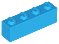 LEGO® los onderdeel Steen in kleur Donker Azuurblauw 3010
