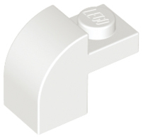 Plaatje in Gallery viewer laden, LEGO® los onderdeel Dakpan Gebogen in kleur Wit 6091