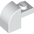 LEGO® los onderdeel Dakpan Gebogen in kleur Wit 6091