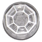 LEGO® onderdeel Tegel Rond met Motief Doorzichtig 98138pb024
