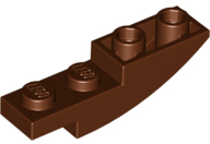 Plaatje in Gallery viewer laden, LEGO® los onderdeel Dakpan Gebogen Roodachtig Bruin 13547