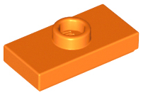 LEGO® los onderdeel Plaat Aangepast in kleur Oranje 15573
