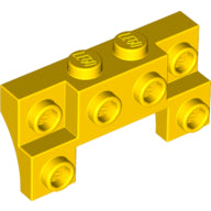 Plaatje in Gallery viewer laden, LEGO® los onderdeel Steen Aangepast in kleur Geel 14520
