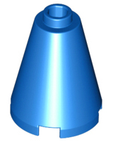 LEGO® los onderdeel Kegel in kleur Blauw 3942c