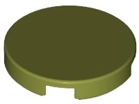 LEGO® los onderdeel Tegel Rond in kleur Olijfgroen 14769