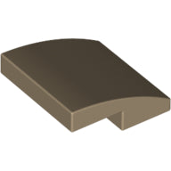 Plaatje in Gallery viewer laden, LEGO® los onderdeel Dakpan Gebogen Donker Geelbruin 15068