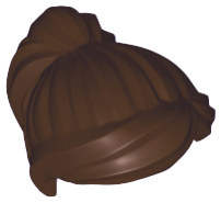 Plaatje in Gallery viewer laden, LEGO® los onderdeel Haar in kleur Donker Bruin 87990