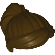Plaatje in Gallery viewer laden, LEGO® los onderdeel Haar in kleur Donker Bruin 87990