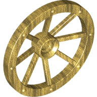 LEGO® los onderdeel Wiel in kleur Parel Goud 4489b