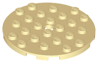 LEGO® los onderdeel Plaat Rond in kleur Geelbruin 11213