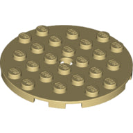 Plaatje in Gallery viewer laden, LEGO® los onderdeel Plaat Rond in kleur Geelbruin 11213