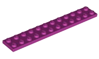 LEGO® los onderdeel Plaat Algemeen in kleur Magenta 2445