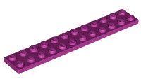 Plaatje in Gallery viewer laden, LEGO® los onderdeel Plaat Algemeen in kleur Magenta 2445
