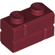 Plaatje in Gallery viewer laden, LEGO® los onderdeel Steen Aangepast Donkerrood 98283