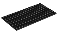 LEGO® los onderdeel Plaat Algemeen in kleur Zwart 92438
