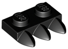 LEGO® los onderdeel Plaat Aangepast in kleur Zwart 15208